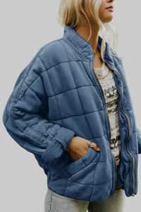 Quilted Zip-Up Puffer Jacket for Everyday Comfort 8