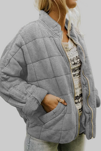 Quilted Zip-Up Puffer Jacket for Everyday Comfort 9