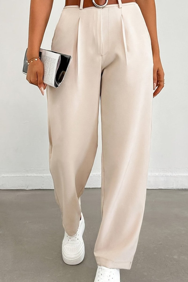 Refined Straight-Leg Dress Trousers for Office and Business Elegance 0