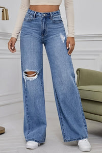 Relaxed Fit Distressed Baggy Jeans for Effortless Style and Comfort 0