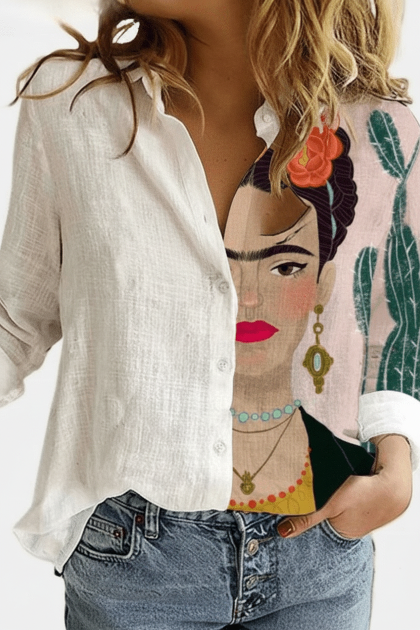 Relaxed Fit Floral Blouse for Effortless Elegance 0