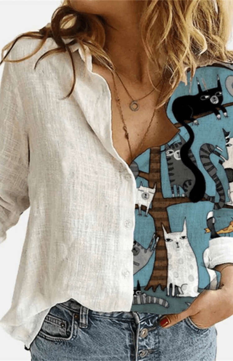 Relaxed Fit Floral Blouse for Effortless Elegance 7