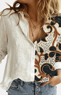 Relaxed Fit Floral Blouse for Effortless Elegance 8
