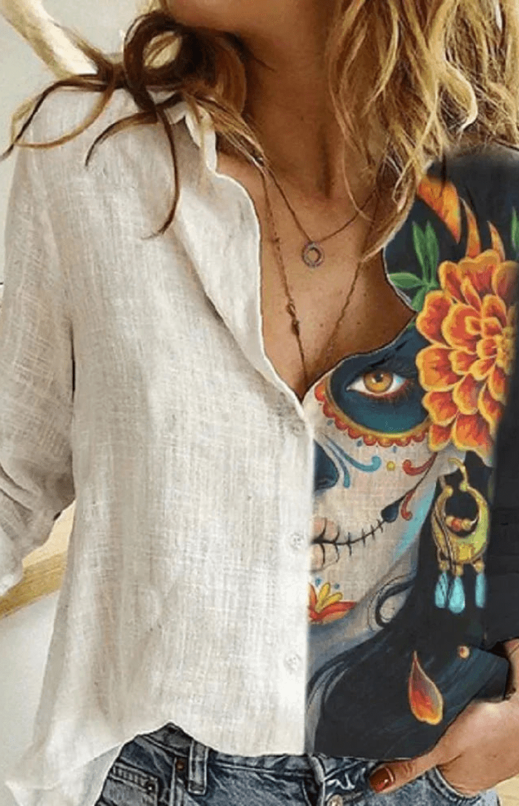 Relaxed Fit Floral Blouse for Effortless Elegance 9