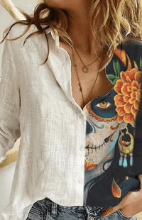 Relaxed Fit Floral Blouse for Effortless Elegance 9