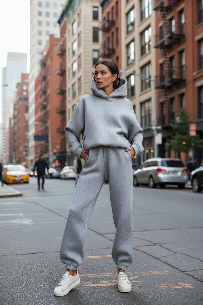 Relaxed Fit Hoodie and Sweatpants Set for Effortless Style and Comfort 2