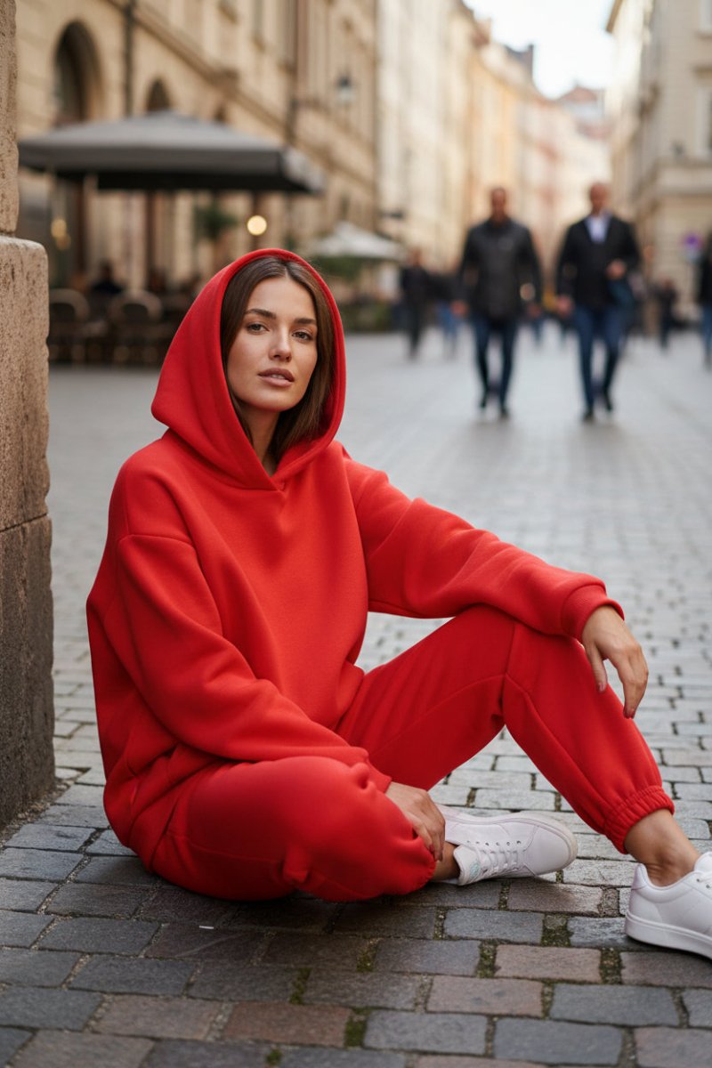 Relaxed Fit Hoodie and Sweatpants Set for Effortless Style and Comfort 3