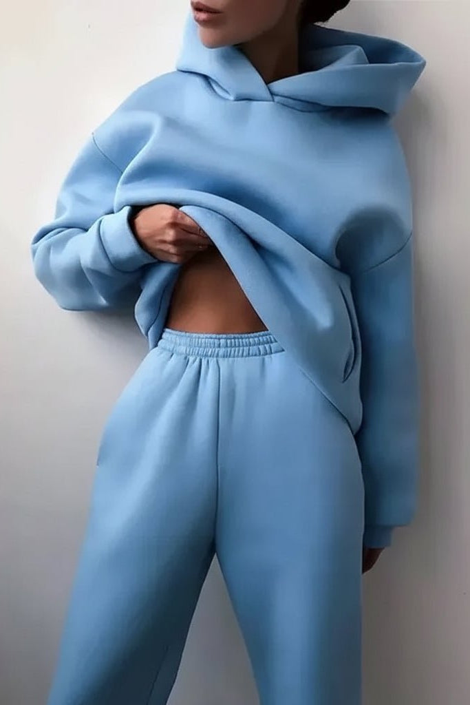 Relaxed Fit Hoodie and Sweatpants Set for Effortless Style and Comfort 7