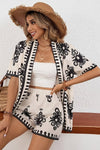 Relaxed Fit Resort Print Two Piece Set for Effortless Summer Style 0
