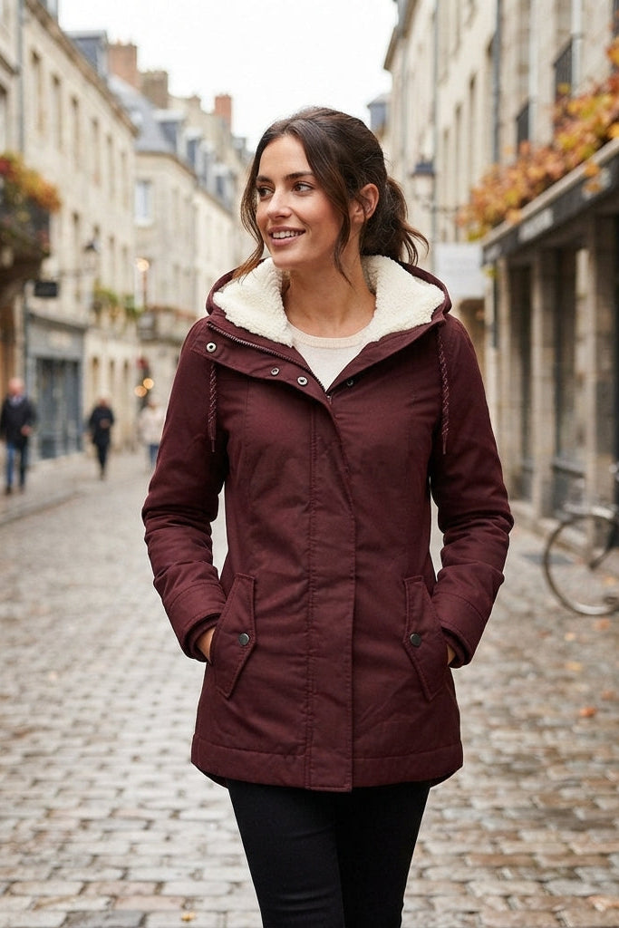 Hooded Longline Button Front Coat
