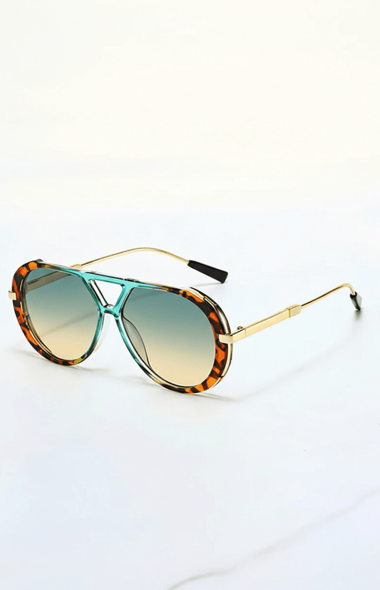 Retro Aviator Sunglasses with UV400 Protection for Timeless Style 0