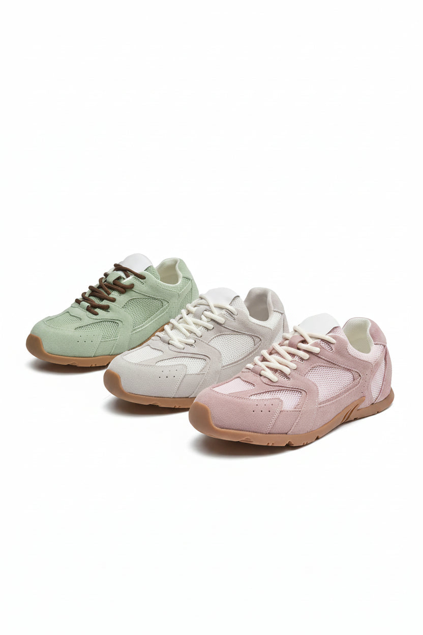 Retro Fashion Casual Sneakers - Genuine Leather Lace-Up Flats for Everyday Wear 1