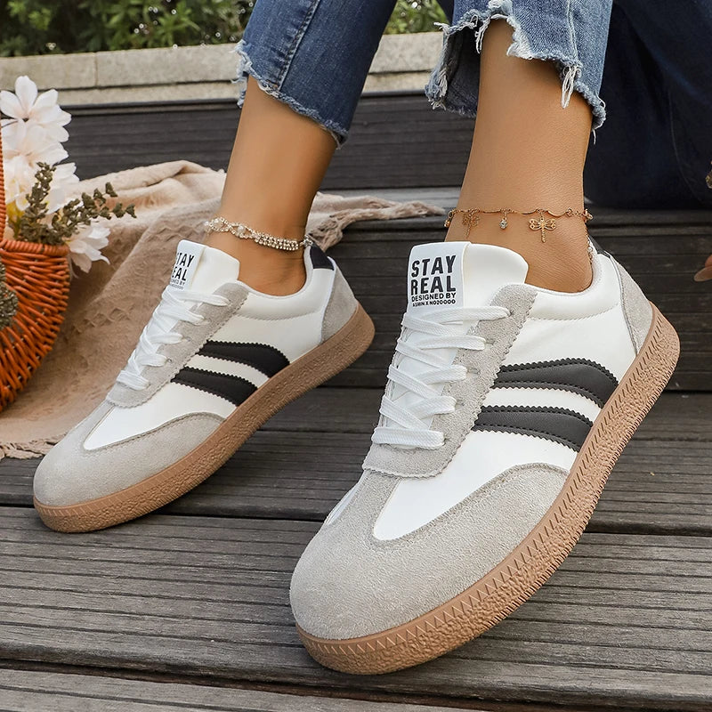 Retro Green Platform Sneakers - Faux Suede Thick Sole Casual Shoes 3