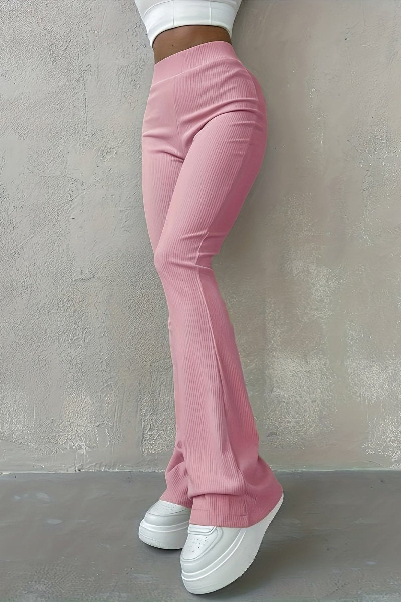 Ribbed High-Waist Slim Leggings for Effortless Style and Comfort 1
