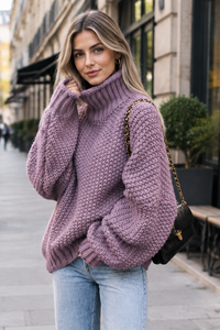 Oversized Turtleneck Sweater for Women
