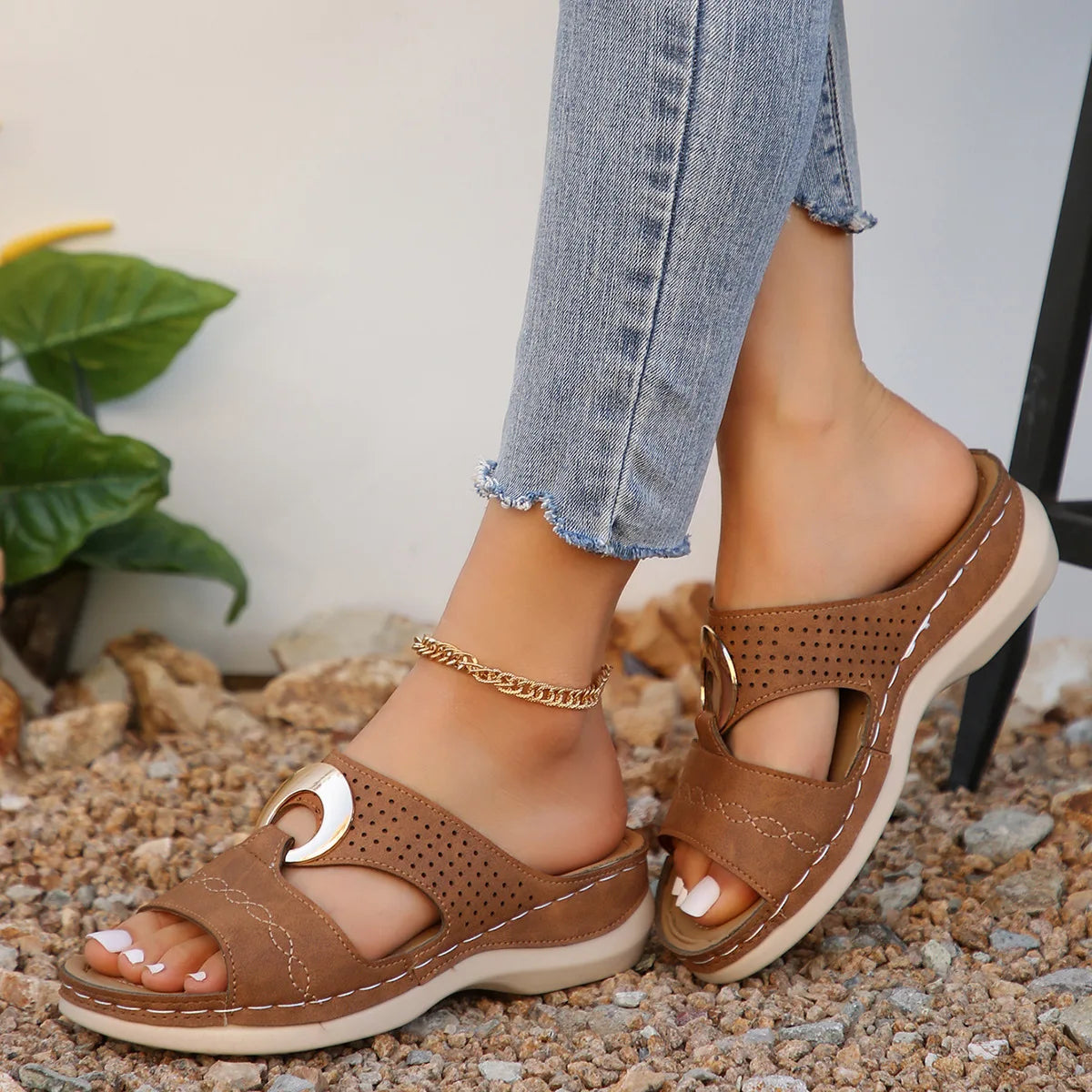 Orthopedic Platform Wedge Flip-Flop Sandals For Women