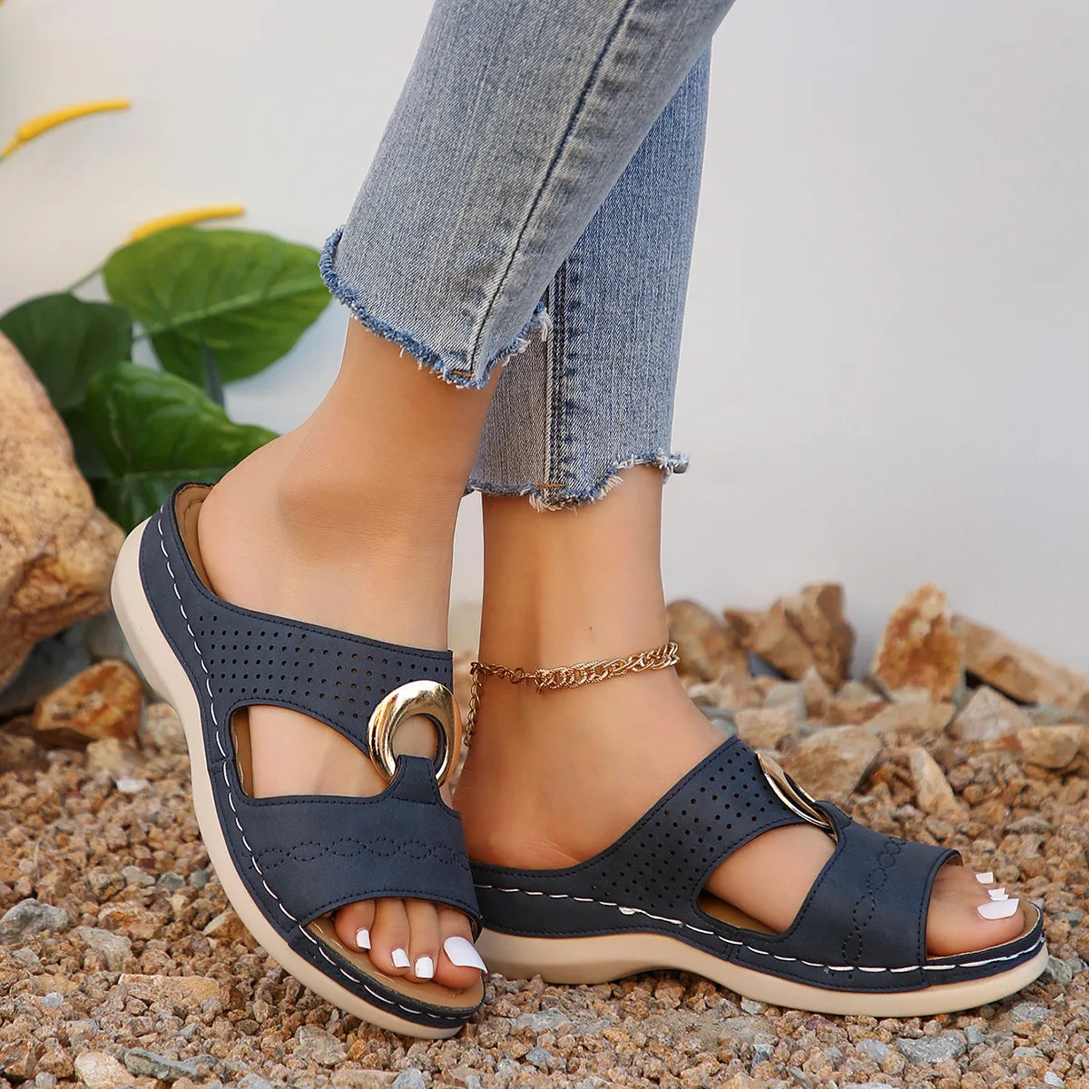Orthopedic Platform Wedge Flip-Flop Sandals For Women