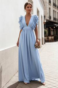 Graceful Ruffled Maxi Dress