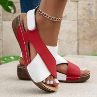 Orthopedic Peep Toe Wedge Heel Sandals For Women