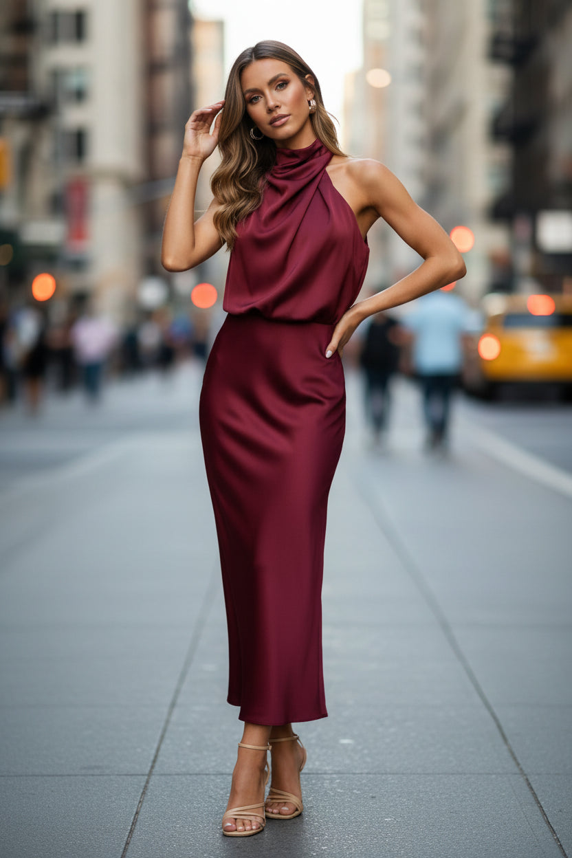Asymmetric Midi Dress