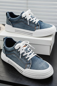 Denim Low-Top Casual Sneakers