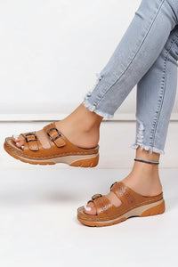 Vintage Open Toe Wedge Sandals