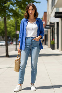 Long Sleeve Drop Shoulder Shirts