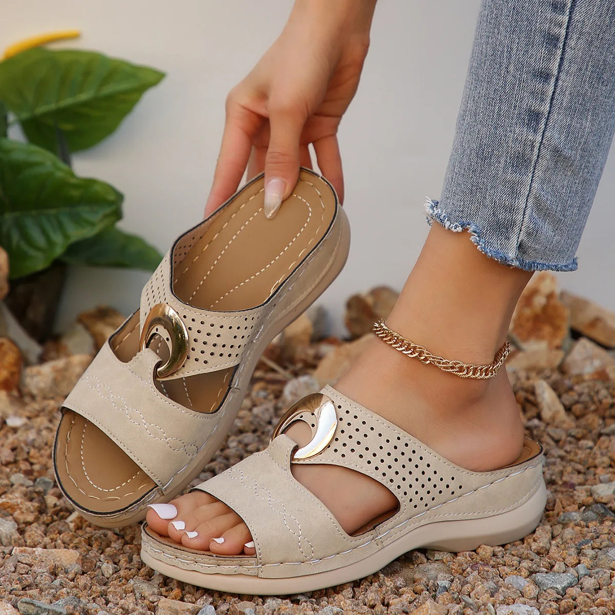 Orthopedic Platform Wedge Flip-Flop Sandals For Women
