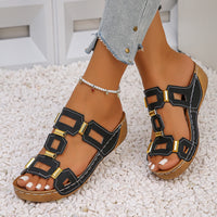 Orthopedic Roman Style Wedge Slide Sandals For Women