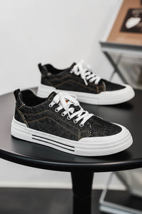 Denim Low-Top Casual Sneakers