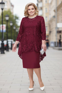 Lace Midi Cocktail Dress