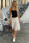 Trendy Midi Skirt with Polka Dot Pattern and Streetwear Edge