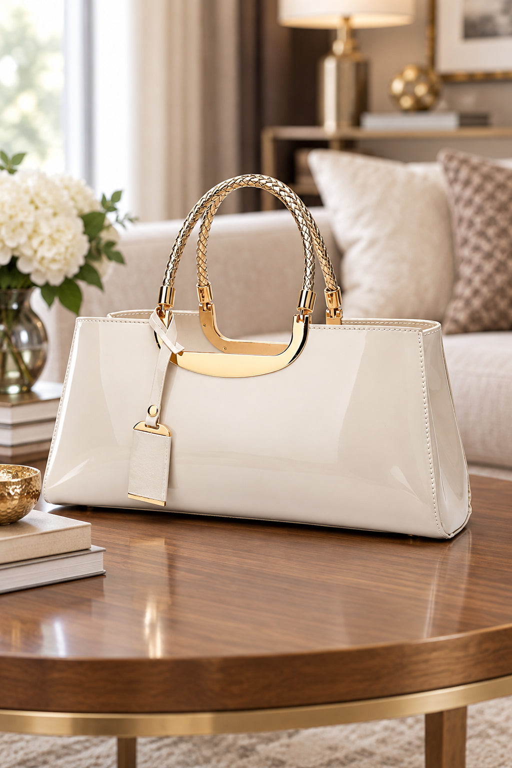 Glossy Finish Handbag