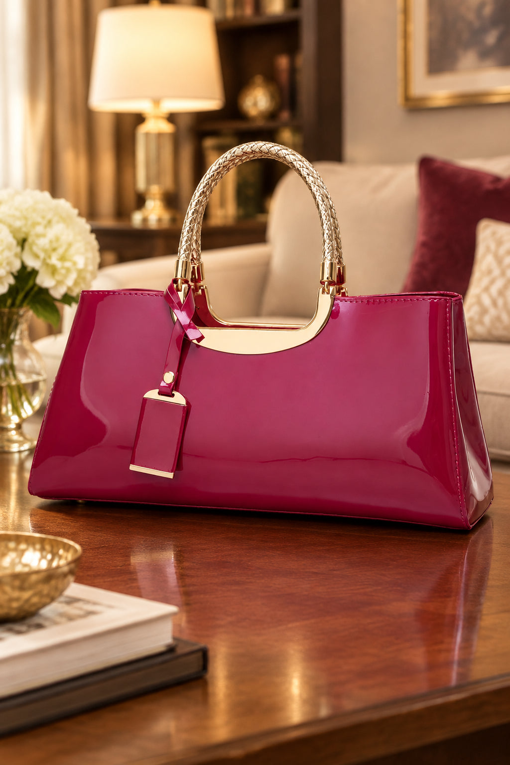 Glossy Finish Handbag