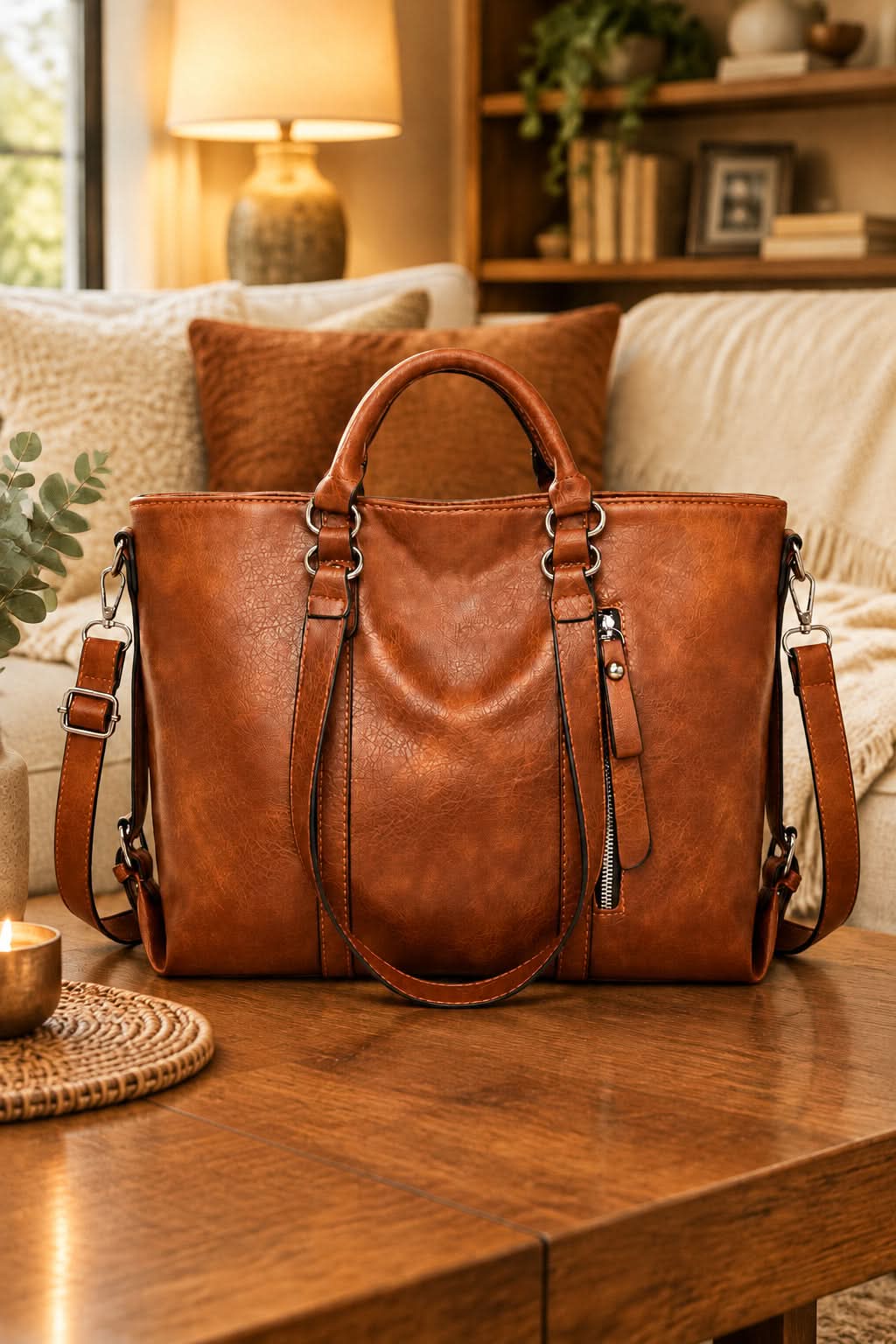 Vielseitige Arbeitshandtasche mit funktionalem Taschendesign