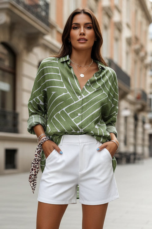 Breezy Patterned Top in Yellow