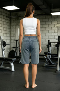 Vintage Inspired Bermuda Shorts with Functional Pockets