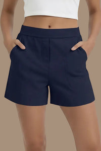 High Waist Active Shorts for Outdoor and Leisure Wear