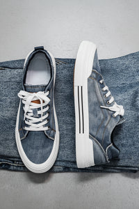 Denim Low-Top Casual Sneakers