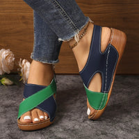 Orthopedic Peep Toe Wedge Heel Sandals For Women