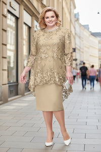Lace Midi Cocktail Dress