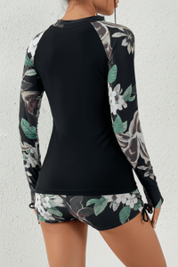 Chic Waisted Rashguard Swimsuit