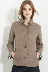 Quilted Button-Collar Parka