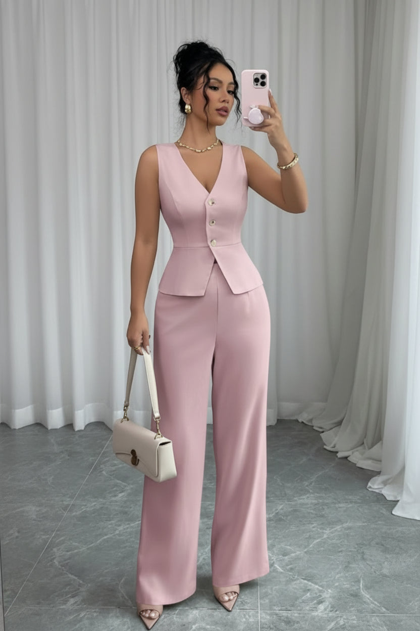 Chic Linen Two Piece Set