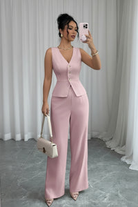 Chic Linen Two Piece Set
