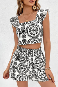 Anmutiges bedrucktes Midi-Kleid