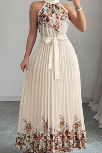 Eleganter bedruckter Jumpsuit mit Taillenknoten