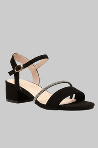Sparkle Strap Block Heel Sandals