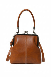 Vintage Kiss Lock Crossbody Bag with Top Handle