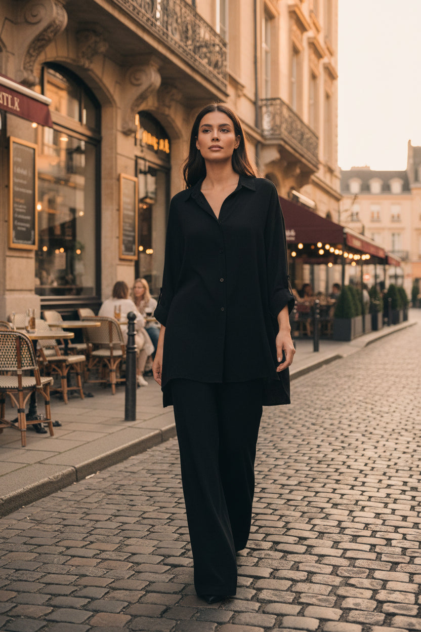 Minimal Chic Coordinated Two Piece Set